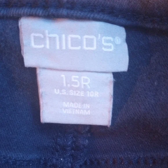 Chico's Navy With Splashs Of Black Jeans - Picture 5 of 13